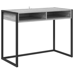 vidaXL Mesa Cinza Sonoma Derivados de Madeira 100 x 50 x 75 cm