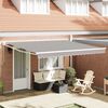 vidaXL Toldo Retrátil Cinzento-claro 400 × 300 cm Poliéster