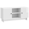 vidaXL Gabinete para TV 102 x 34,5 x 50 cm Branco Brilhante