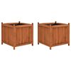 vidaXL Vasos/floreiras 2 pcs 50x50x50 cm madeira de abeto