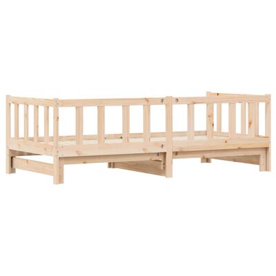 vidaXL Sofá-cama com gavetão 80x200 cm madeira de pinho maciça