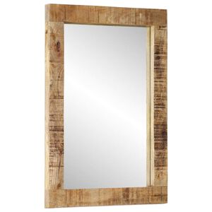 vidaXL Espelho 70x50 cm madeira de mangueira maci&ccedil;a e vidro