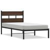 vidaXL Cama sem colch&atilde;o com cabeceira 90x200 cm carvalho castanho