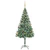 vidaXL &Aacute;rvore Natal artificial pr&eacute;-iluminada c/ bolas e pinhas 180 cm