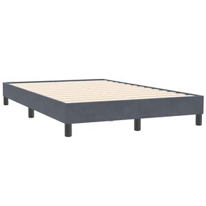 vidaXL Estrutura de cama sem colch&atilde;o 120x210 cm veludo Cinzento Escuro