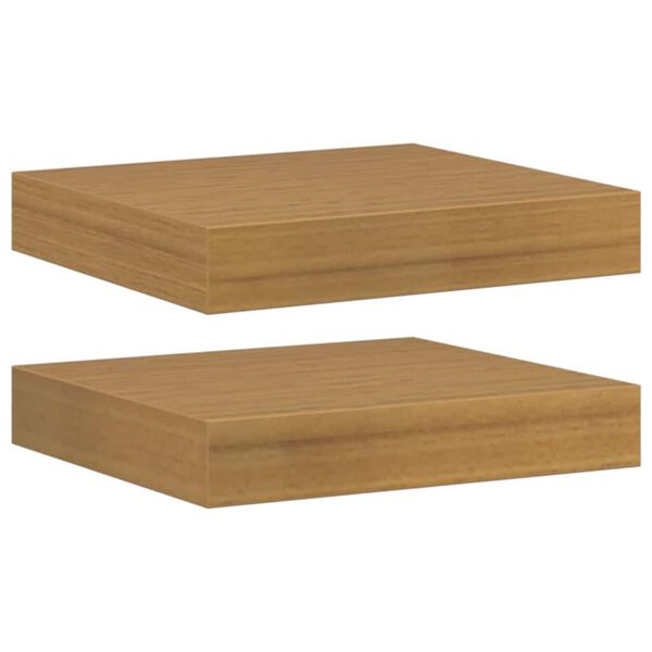 vidaXL Prateleira de Parede 2 pcs Bege 23 x 23,5 x 4 cm