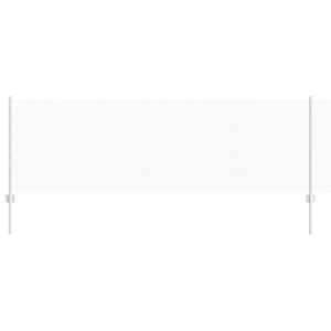 vidaXL Cerca com Poste Prateado