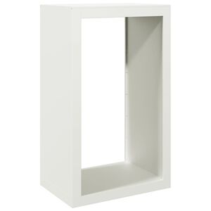 vidaXL Suporte para lenha 60x40x100 cm a&ccedil;o branco