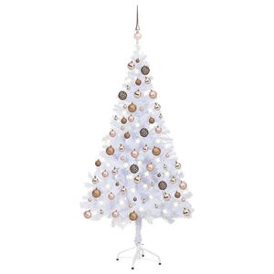 vidaXL &Aacute;rvore de Natal artificial pr&eacute;-iluminada com bolas 230 ramos