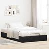 vidaXL Ottoman Bed Frame Sem Colch&atilde;o Preto 120x190 cm Veludo
