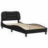 vidaXL Estrutura de cama sem colch&atilde;o Hvar 90x200 cm couro artificial preto