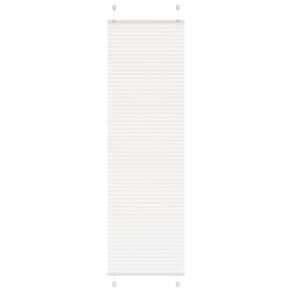 vidaXL Branco Plissada Cega 60x200 cm Largura Tecido 59,4 cm Poliéster
