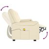 vidaXL Poltrona massagem 4 lug. reclinável c/ suportes copo creme