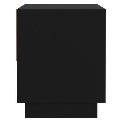 vidaXL Mesa de cabeceira 45x34x44 cm contraplacado preto