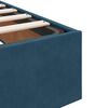 vidaXL Otomano Bed Frame No Colch&atilde;o Azul Escuro 80x200 cm Veludo