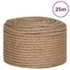 vidaXL Corda de juta com 25 m de comprimento e 10 mm de espessura