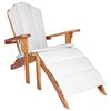 vidaXL Cadeira Adirondack de jardim com apoio de p&eacute;s Natural