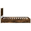 vidaXL Cama com Armazenamento com gaveta Carvalho Defumado 75 x 190 cm