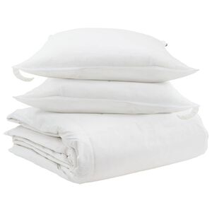 vidaXL Conjunto de Edredom com travesseiro 3 pcs Branco Pena de ganso