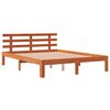 vidaXL Cama sem colch&atilde;o 135x190 cm madeira pinho maci&ccedil;a castanho-mel