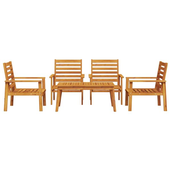 vidaXL 5 pcs conjunto lounge de jardim madeira de acácia maciça
