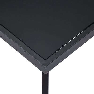 vidaXL Mesa de jantar 160x80x75 cm vidro temperado preto