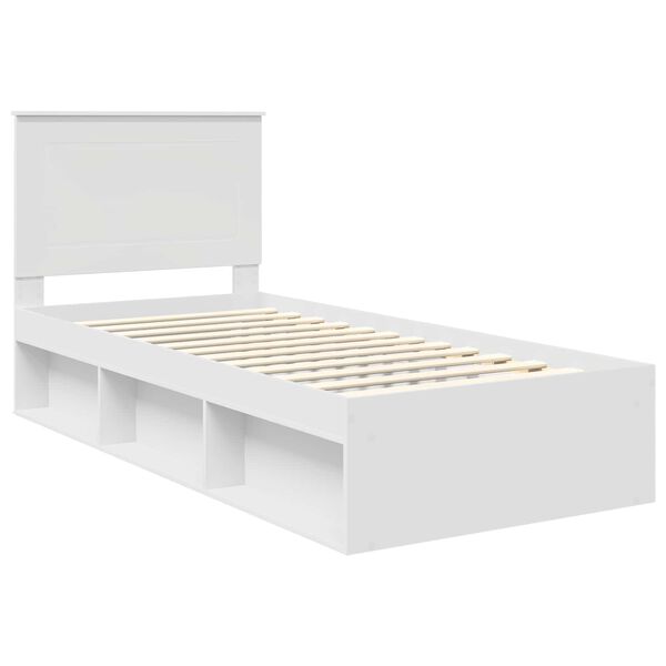 vidaXL Estrutura da Cama com cabeceira Branco 100 x 200 cm