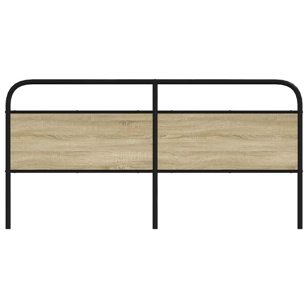 vidaXL Cabeceira de cama 190 cm derivados madeira/a&ccedil;o carvalho sonoma