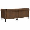vidaXL Sofá Chesterfield com almofada Castanho 182.5 x 74.5 x 74.5 cm