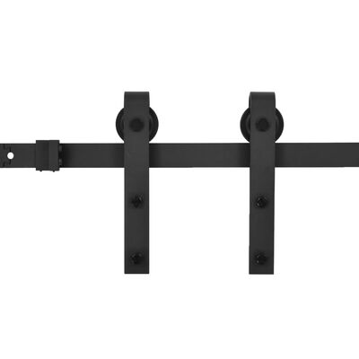 vidaXL Kit de ferragens para porta deslizante SKIEN 183 cm aço preto