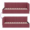 vidaXL Estrutura de Cama de Canto Vinho Vermelho 80 x 200 cm Veludo