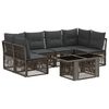 vidaXL Conjunto de Sof&aacute; de Jardim 7 unid. Cinzento vime PE