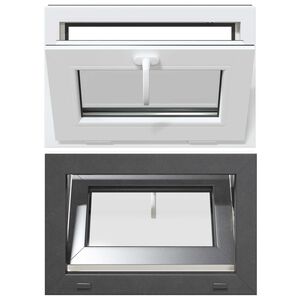vidaXL Janela de por&atilde;o RISOR 60 x 40 cm PVC e Vidro Antracite
