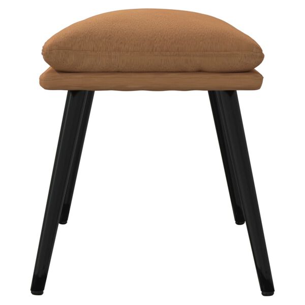 vidaXL Apoio de p&eacute;s tecido de microfibra 45x30x35 cinza-acastanhado