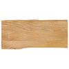 vidaXL Tampo de mesa c/ borda viva 100x40x2,5 cm mangueira maci&ccedil;a