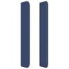 vidaXL Cabeceira de cama c/ abas tecido 147x16x118/128 cm azul