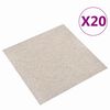 vidaXL Tapete 20 pcs Bege Claro 50 x 50 cm 100% Polipropileno