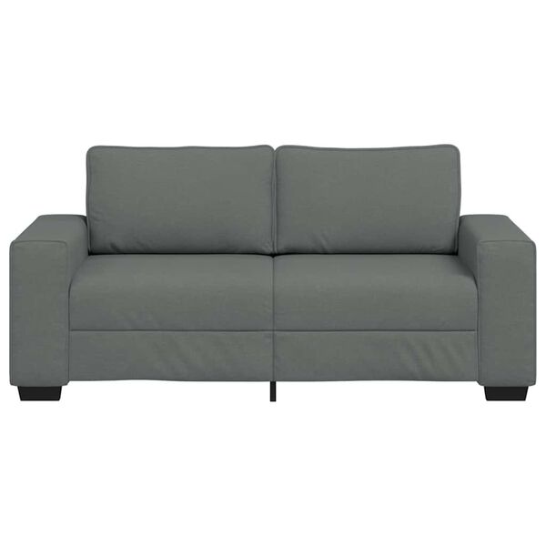 vidaXL Sof&aacute; de 2 lugares em tecido 180x77x82 cm cinzento-escuro