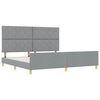 vidaXL Estrutura da Cama Cinzento-claro 200 x 200 cm tecido
