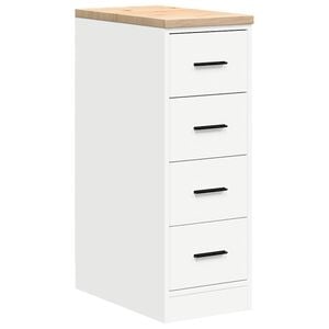 vidaXL Arm&aacute;rio de arruma&ccedil;&atilde;o de garagem Branco 30x51x85 cm