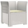vidaXL Poltrona 1 Lugar com Almofada Look Rattan PP Branco