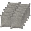 vidaXL Almofada HOUTEN 12 unid. Cinzento-claro Fleece de microfibra