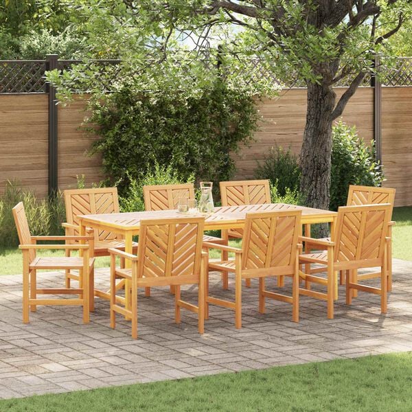 vidaXL Cadeira de jantar 8 pcs Natural 62,5 x 59 x 89 cm