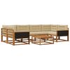 vidaXL Conjunto de Sof&aacute;s para Exterior 7 pcs Natural e Bege