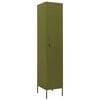 vidaXL Cacifo a&ccedil;o 35x46x180 cm verde-azeitona