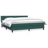vidaXL Cama com molas/colch&atilde;o 180x220 cm veludo verde-escuro