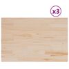 vidaXL Tampos de mesa retangulares 3 pcs 80x53x2,5 cm pinho maci&ccedil;o