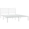 vidaXL Estrutura de cama com cabeceira 160x200 cm metal branco