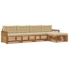 vidaXL Conjunto de Sof&aacute;s para Exterior 5 unid. Natural e Bege