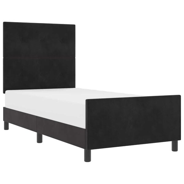 vidaXL Cama Box com cabeceira Preto 80 x 200 cm Veludo